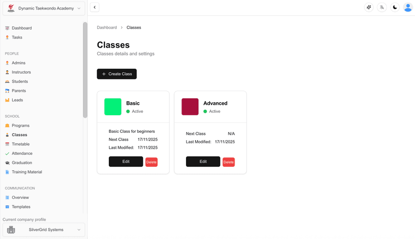 Class Scheduling Software