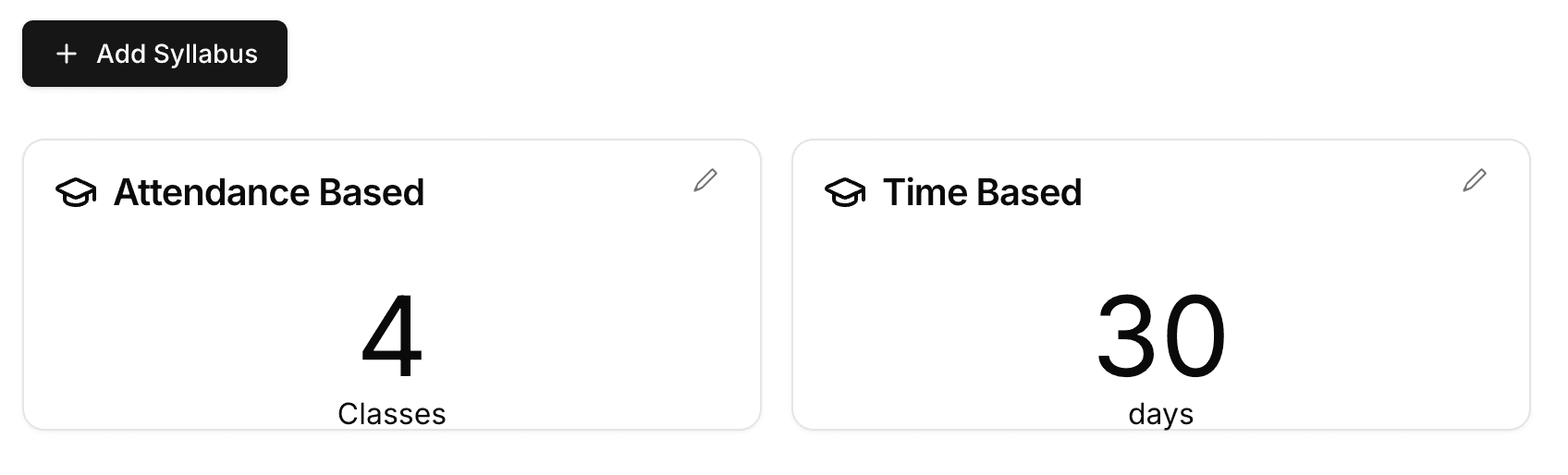 Syllabus Builder Interface showing attendance and time-based rules